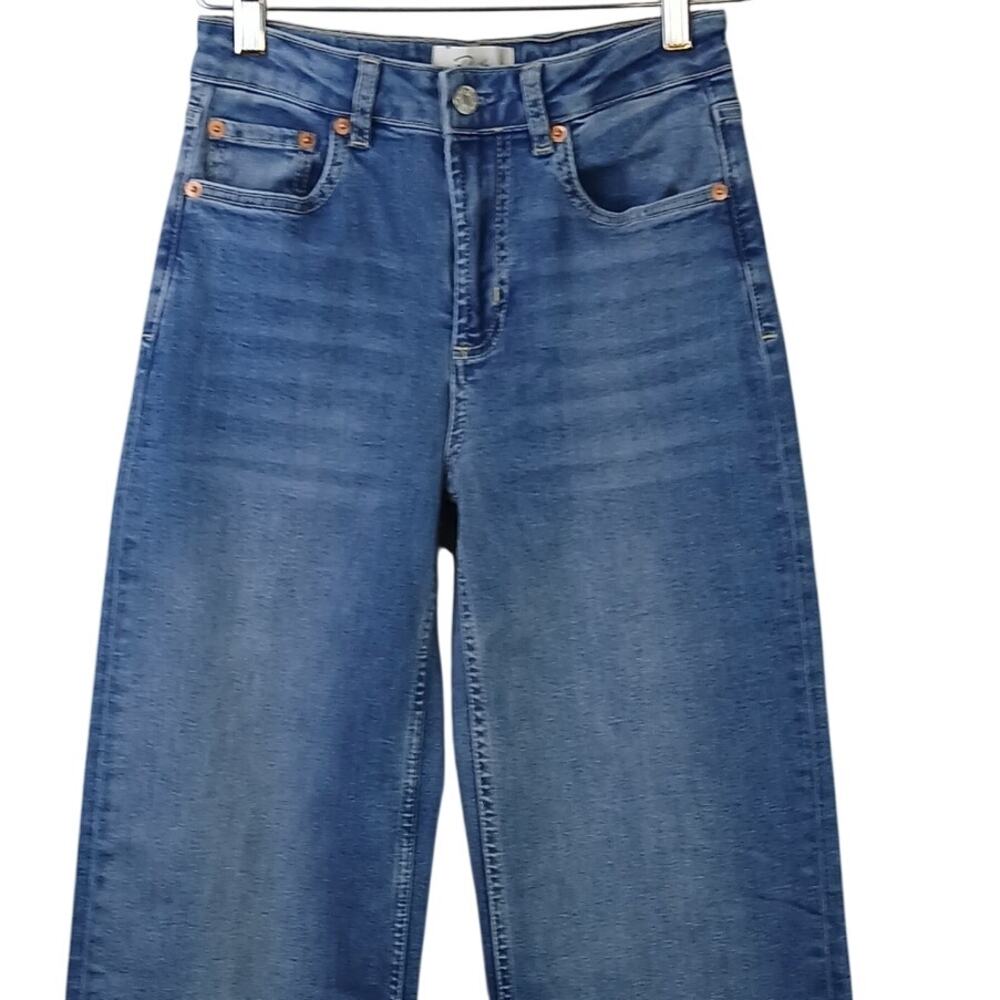 Rails Denim SZ 25 The Getty High Rise Wide Leg Denim Jeans East Coast Wash NWT - Picture 3 of 6